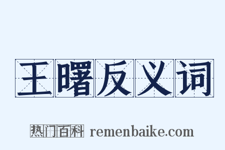 王曙反义词是什么意思的图片